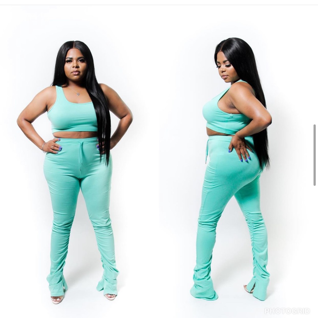 2 Piece Split Pant Set